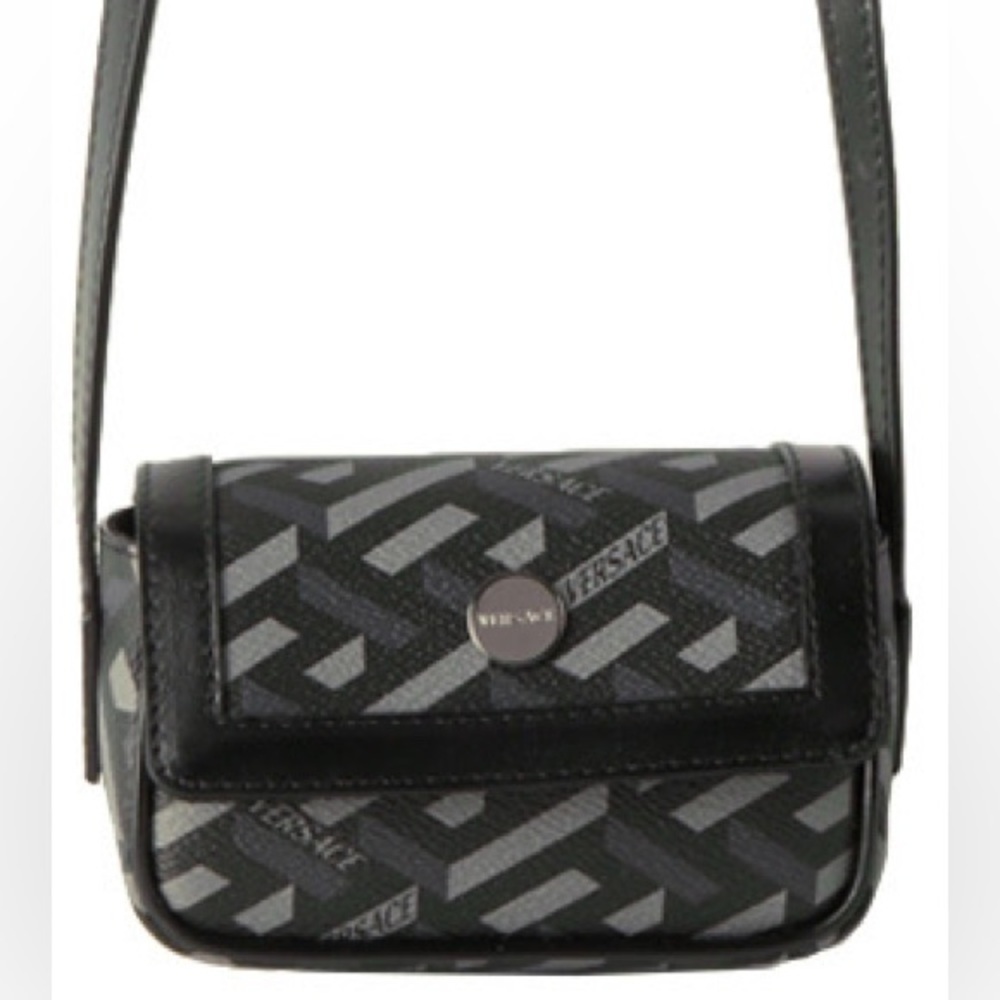 FINAL DROP / SALE Versace La Greca leather mini Crossbody bag NWB